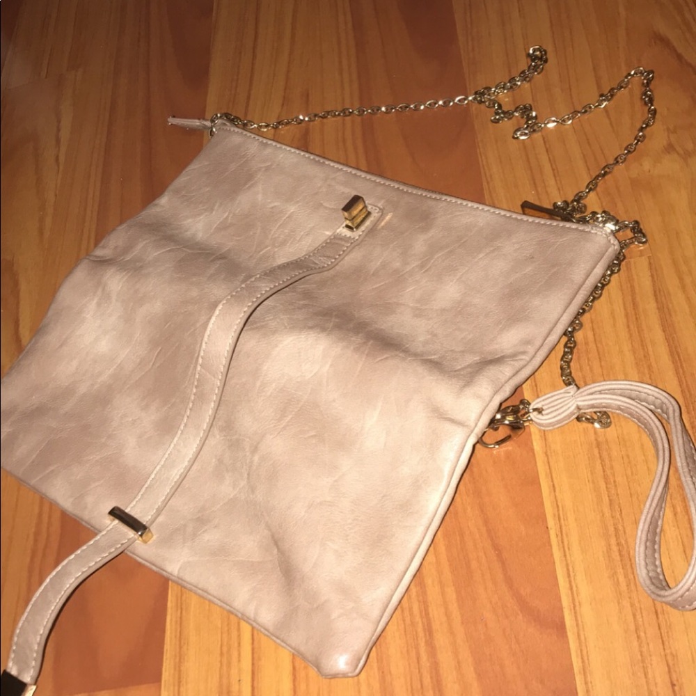 Tan flap purse